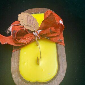 Dough bowl Candle with wood wicks